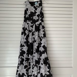 Long flowy voile summer dress.